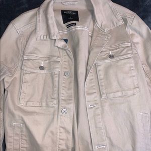 beige/tan hollister jean jacket